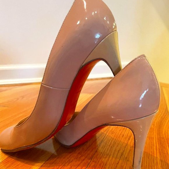 Christian Louboutin Shoes - Christian Louboutin Camel Patent Leather (37.5) 7.5
